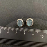 Aquamarine 925 Silver Stud Earrings Gift Jewelry Green