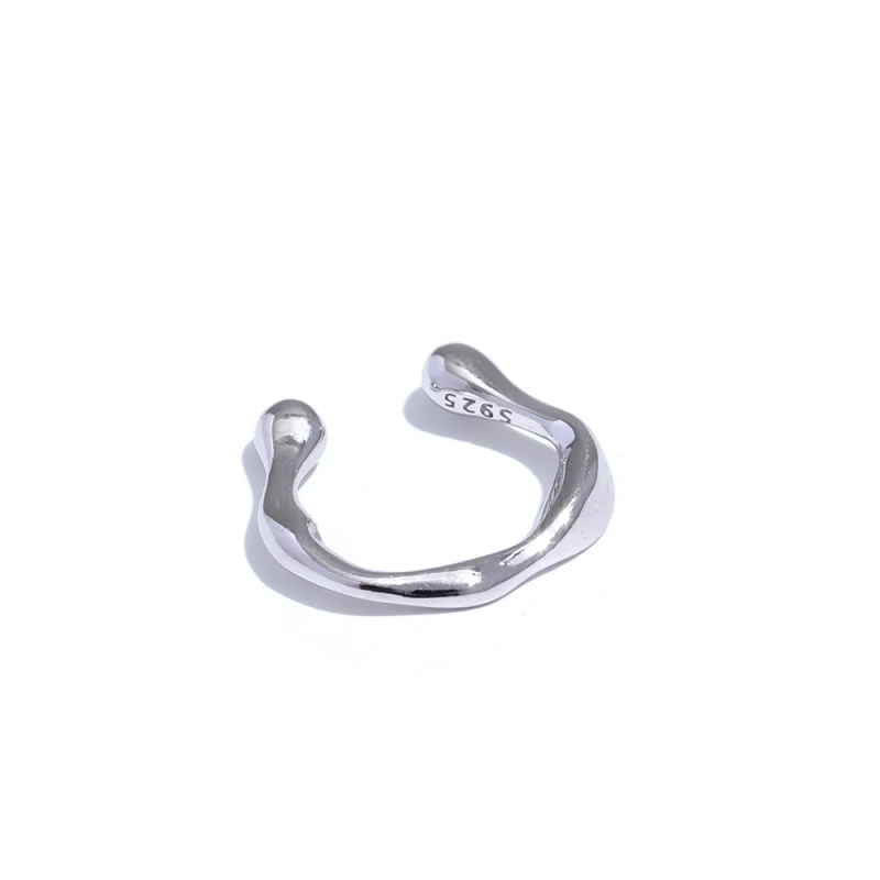 Minimalist Silver Ear Bone Adjustable Non Pierced Earrings