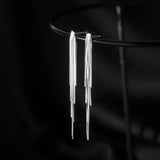 925 Silver Tassel Drop Earrings for Women Party Jewelry