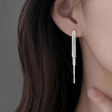 925 Silver Tassel Drop Earrings for Women Party Jewelry