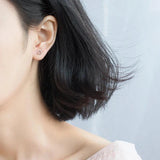 X & O Stud Earrings in Solid Silver 925 for Women
