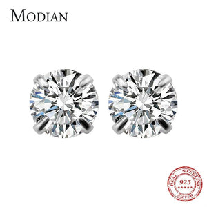 Zircon 925 Sterling Silver Stud Earrings - RJ126
