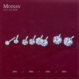 Zircon 925 Sterling Silver Stud Earrings - RJ126
