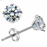 Zircon 925 Sterling Silver Stud Earrings - RJ126