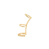 925 Silver Left Ear Clip Earring 18K Wedding Party Aretes De