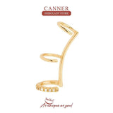 925 Silver Left Ear Clip Earring 18K Wedding Party Aretes De