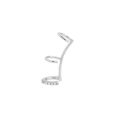 925 Silver Left Ear Clip Earring 18K Wedding Party Aretes De