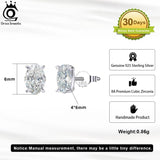 925 Silver Oval-Cut Zircon Earrings 8A CZ Party Jewelry