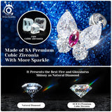 925 Silver Oval-Cut Zircon Earrings 8A CZ Party Jewelry