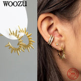 925 Silver Bohemian Spike Rivets Earrings Women European Rock Party Jewelry