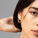 925 Silver Bohemian Spike Rivets Earrings Women European Rock Party Jewelry