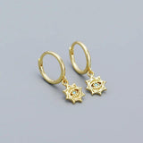 925 Silver Devil's Eye Dangle Earrings Turquoise Zircon Wedding Party Jewelry