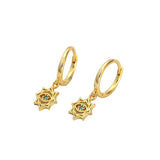 925 Silver Devil's Eye Dangle Earrings Turquoise Zircon Wedding Party Jewelry