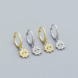 925 Silver Devil's Eye Dangle Earrings Turquoise Zircon Wedding Party Jewelry