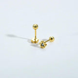 925 Silver Marguerite Flower Stud Earring CZ Zircon Fine Jewelry