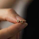 925 Silver Marguerite Flower Stud Earring CZ Zircon Fine Jewelry