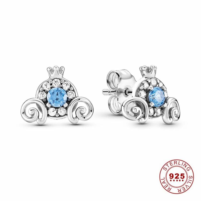 925 Sterling Silver Pumpkin Car Necklace with Zircon for Women