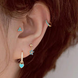 925 Silver Zircon Earrings Studs