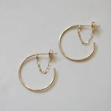 925 Silver European Round Earrings Hip Hop Plating 14k Jewelry Accessories