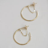 925 Silver European Round Earrings Hip Hop Plating 14k Jewelry Accessories