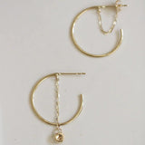 925 Silver European Round Earrings Hip Hop Plating 14k Jewelry Accessories