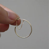 925 Silver European Round Earrings Hip Hop Plating 14k Jewelry Accessories