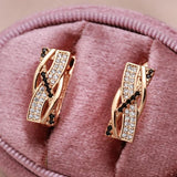 Rose Zircon Heart & Arrow Earrings with Diamonds & Serpentine Drop