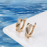 Rose Zircon Heart & Arrow Earrings with Diamonds & Serpentine Drop