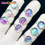 Fluorite Heart Ring & Ear Studs Set