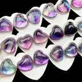 Fluorite Heart Ring & Ear Studs Set