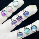 Fluorite Heart Ring & Ear Studs Set
