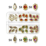 Nail Charms Rhinestones Nail Art Heart Planet Gems Alloy Diamond Crystal Jewelry