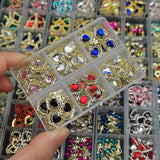 Nail Charms Rhinestones Nail Art Heart Planet Gems Alloy Diamond Crystal Jewelry