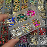 Nail Charms Rhinestones Nail Art Heart Planet Gems Alloy Diamond Crystal Jewelry