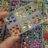 Nail Charms Rhinestones Nail Art Heart Planet Gems Alloy Diamond Crystal Jewelry