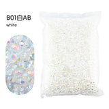 Bulk 2-6mm Jelly AB Resin Non Hot Fix Rhinestones Flat Back