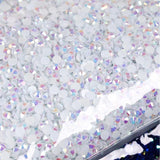 Bulk 2-6mm Jelly AB Resin Non Hot Fix Rhinestones Flat Back