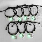 Luminous Initial Letters Bracelet Glow in the Dark Rope Chain Bracelet