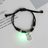 Luminous Initial Letters Bracelet Glow in the Dark Rope Chain Bracelet