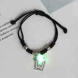 Luminous Initial Letters Bracelet Glow in the Dark Rope Chain Bracelet