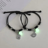 Luminous Initial Letters Bracelet Glow in the Dark Rope Chain Bracelet