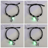 Luminous Initial Letters Bracelet Glow in the Dark Rope Chain Bracelet