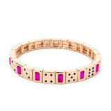 Enamel Happy Face Diamond Bracelet Dice Beads Boho Jewelry Accessories