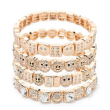 Enamel Happy Face Diamond Bracelet Dice Beads Boho Jewelry Accessories