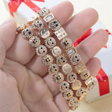 Enamel Happy Face Diamond Bracelet Dice Beads Boho Jewelry Accessories