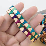 Heart Shape Bracelets Boho Elastic Love Bangle For Women Couple