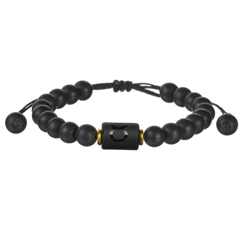 Zodiac Bracelets Agate Beads Wristbands Couple Jewelry