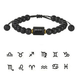 Zodiac Bracelets Agate Beads Wristbands Couple Jewelry