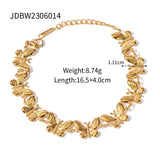 18K Plated Water Resistant Minority Butterfly Pattern Bracelet