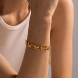 18K Plated Water Resistant Minority Butterfly Pattern Bracelet